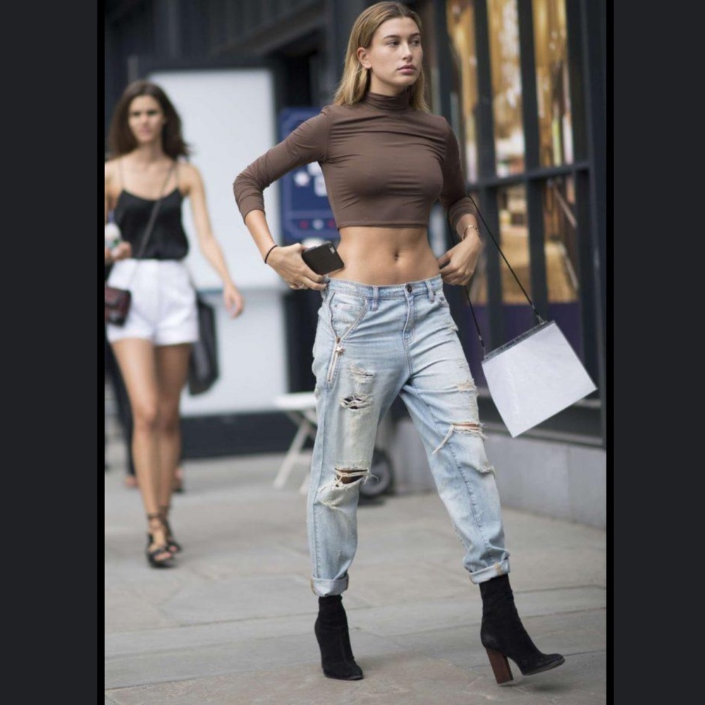 Alexander Wang Gia booties as seen on Hailey Bieber